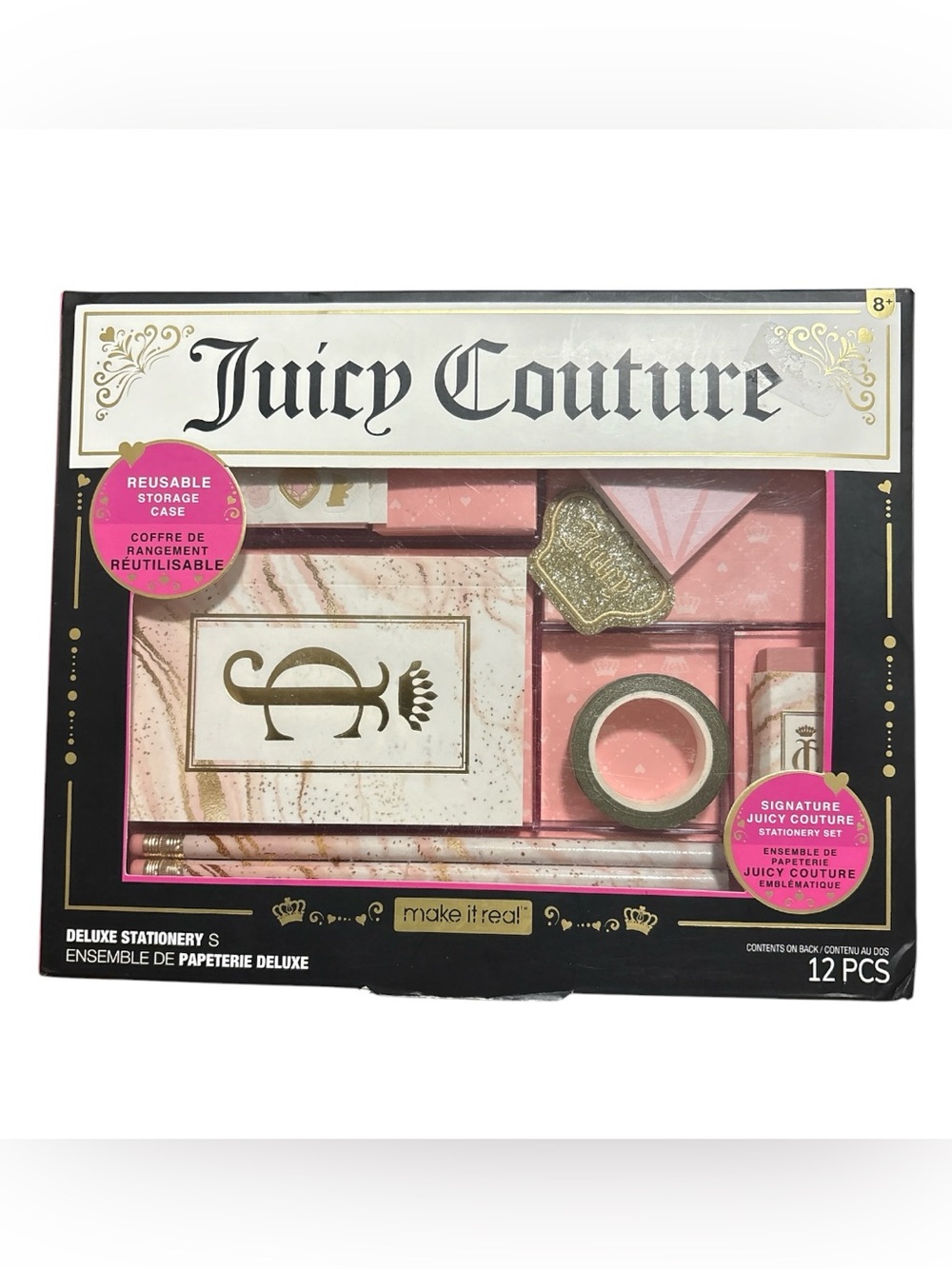 Juicy Couture Pink & Gold Desk Stationery Kit